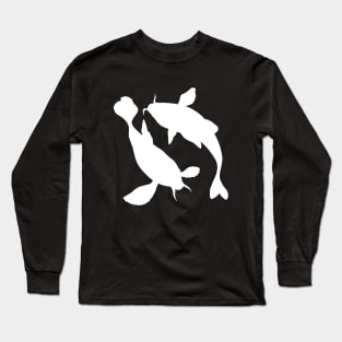 Koi fish silhouette Long Sleeve T-Shirt